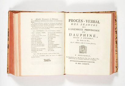 null [ASSEMBLEES PROVINCIALES]. Important Recueil de pièces diverses et procès-verbaux...