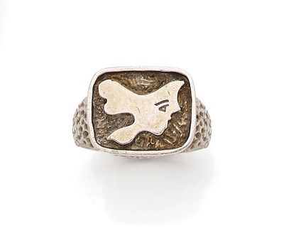 Georges BRAQUE (1882-1963) "Circé"
Silver ring.
Signed G. Braque.
Bears the mark...