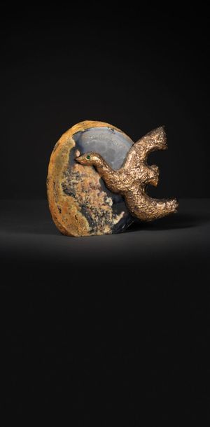 Georges BRAQUE (1882-1963) 
Térée, 2010
Ceramic sculpture on Agate.
Unique piece.
Ceramic...