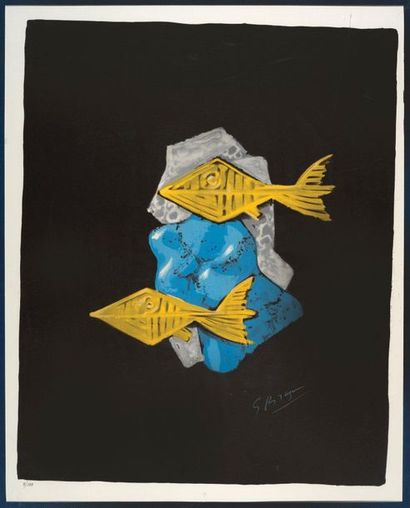 Georges BRAQUE (1882-1963) 
Acheloos
Lithography.
Signed lower right.
Numbered 8/199...