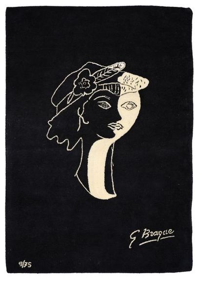 Georges BRAQUE (1882-1963) 
Perséphata
Tapisserie réalisée par Bruno Montois.
Signée...