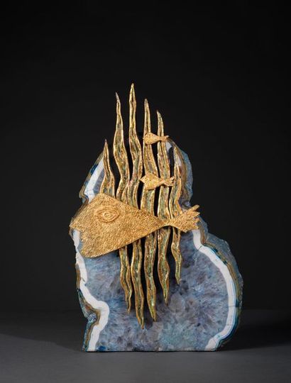 Georges BRAQUE (1882-1963) 
Hebe
Ceramic sculpture on agate, made by Jean Lemoine.
Signed.
From...