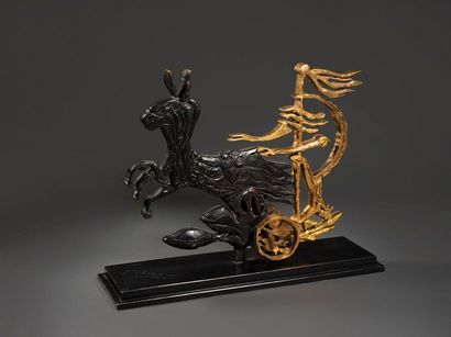 Georges BRAQUE (1882-1963) 
Le Char de Médée, 1962-2012
Bronze sculpture with a brown...