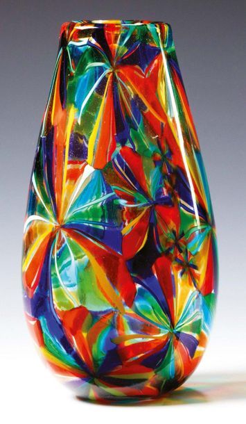 GABRIELE URBAN Vaso piriforme in vetro con inclusione di murrine multicolore
Vase...