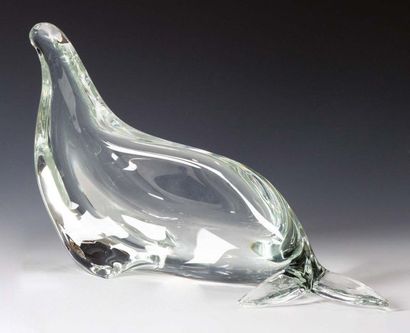 LICIO ZANETTI (1915-1985) & MURANO Foca, in cristallo bianco trasparente
Seal. Subject...