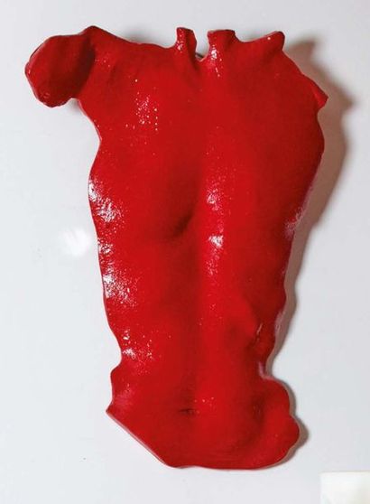 ALEDIMA (ALESSANDRO DIMAURO) (TRENTO XX/XXI SECOLO) 
Busto virile
Resina color rosso
Firmato...