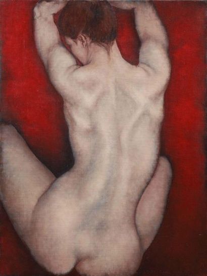 LALLA MALVEZZI (VENEZIA XX/XXI SECOLO) 
Nudo femminile di schiena
Olio su tela
Firmato...