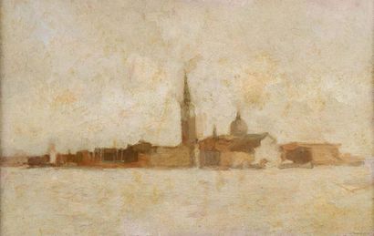 LAURA LO VERSO (VENEZIA 1962) 
L'Isola di San Giorgio
Olio su tavola
Firmato in basso...