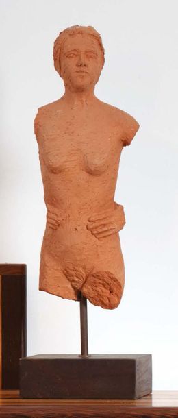 ANTONIO GIANCATERINO (PENNE 1950) 
Busto di donna
Terracotta, con base in metallo...