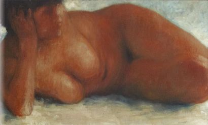 PAOLO SMALI (BELLUNO 1969) 
Nudo femminile sdraiato
Olio su tela
Firmato in basso...