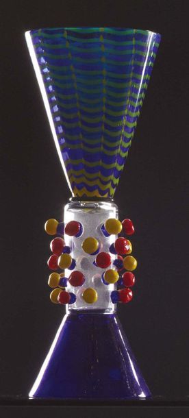 MURANO Coppa in vetro soffiato e pasta di vetro multicolore
Coupe en verre soufflé...