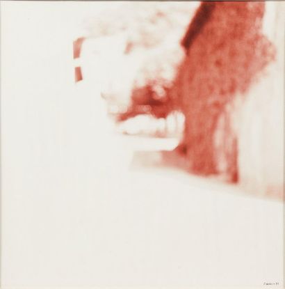 PHILIPPE GULLY Composition, 1982 Photographie, tirage argentique en camaïeu de rouge...
