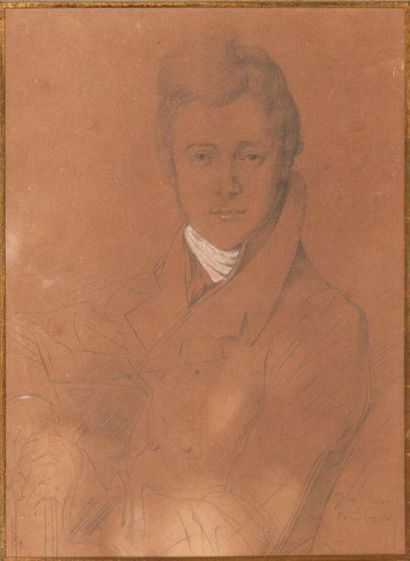D’APRÈS JEAN-AUGUSTE-DOMINIQUE INGRES (1780-1867) Portrait du peintre Noël-Thomas-Joseph-Clerian...