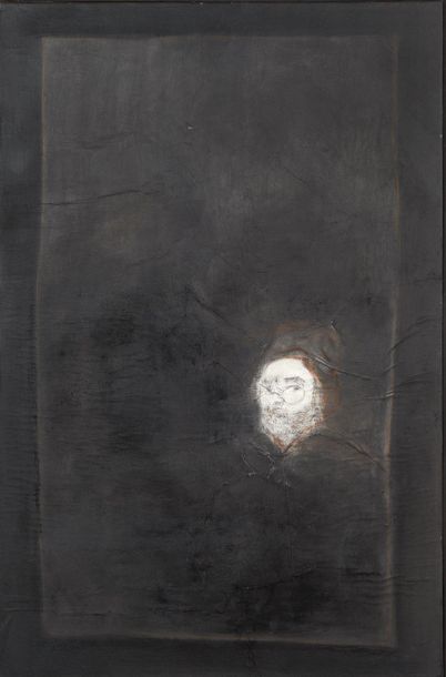 Michel MADORE (Né en 1949) Psychose, 1989-1990 Peinture et fusain sur papier marouflé...