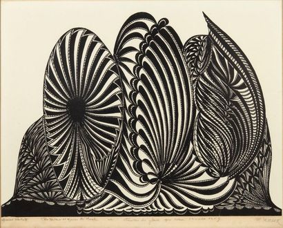 PHILIPPE DEREUX (1919-2001) Composition Lithographie Epreuve d'artiste signée en...