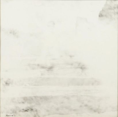 PHILIPPE GULLY Paysage aux marches, 1983 Photographie en noir et blanc Signée et...