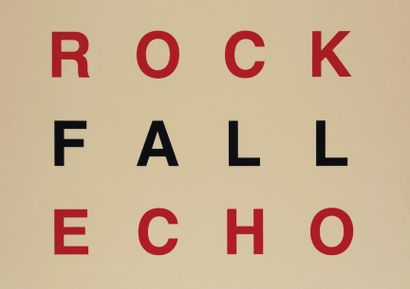 null Une affiche: FULTON, HAMISH (1946) Rock Fall Echo Dust. New York, 1989. Affiche....