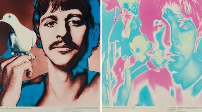 null Deux affiches: AVEDON, RICHARD (1923-2004) Paul Mc Cartney. 1967. Ringo Starr....