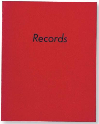 RUSCHA, ED (1937) Records. Hollywood: Heavy Industry Publications, 1971. Broché....
