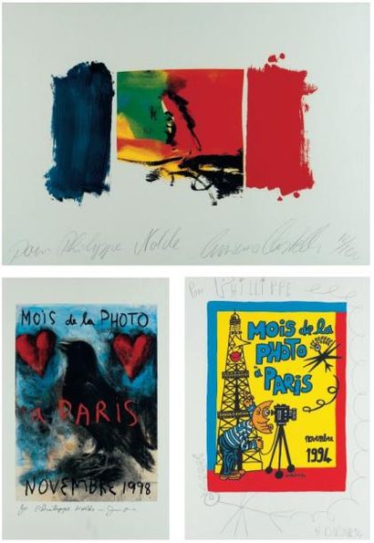 null Ensemble de trois affiches: DI ROSA, HERVÉ (1959) Mois de la Photo à Paris 1994....