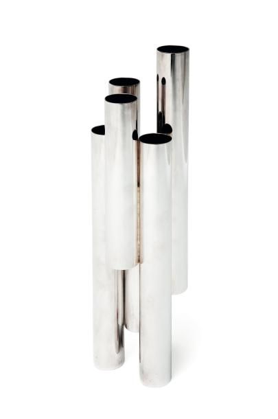 GIO PONTI / CHRISTOFLE Vase Tubi à six tubes cylindriques. Métal argenté. H_30 c...