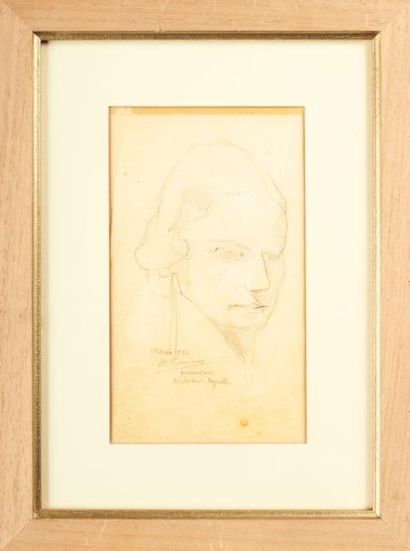 ALFRED LOUIS COURMES (1898-1993) Portrait de Mademoiselle Ingal Ottawa, 1937 Crayon...