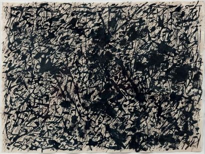 HENRI MICHAUX (1899-1984) Sans titre Encre de Chine sur papier. Signée en bas à droite....