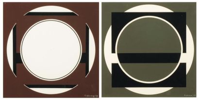 GILBERT DECOCK (1928-2007) Sans titre, 1978 Deux gouaches sur papier. Signées et...