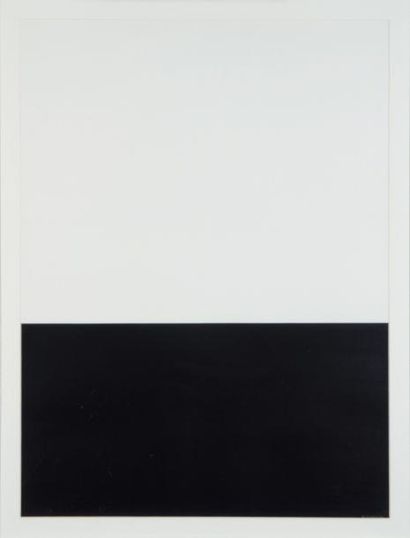AMÉDÉE CORTIER (1921-1976) Wit-Zwart, 1970 Acrylique sur papier. Signée en bas à...