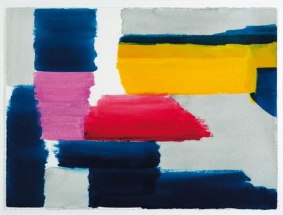 JERRY ZENUIK (NÉ EN 1945) Sans titre. Gouache sur papier. H_55,5 cm L_75,5 cm Provenance:...