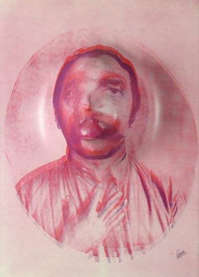 CÉSAR (1921-1998) Autoportrait, 1968 Sérigraphie sur plastique thermoformé. Signée...