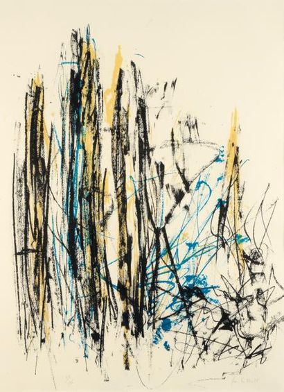 JOAN MITCHELL (1925-1992) Arbre, 1991 Lithographie en couleurs. Signée et numérotée...
