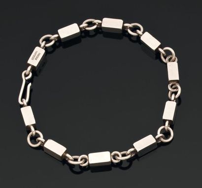 WIWEN NILSSON Bracelet en argent. Années 1950. Signé, daté et poinçonné. L_22 cm