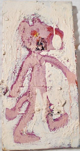 Nina Maron (Née en 1973) Pink Panther. Huile sur toile. H_40 cm L_20 cm 