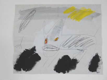 Steen Sans titre, 1987. Peinture sur papier. H_38 cm L_48 cm 