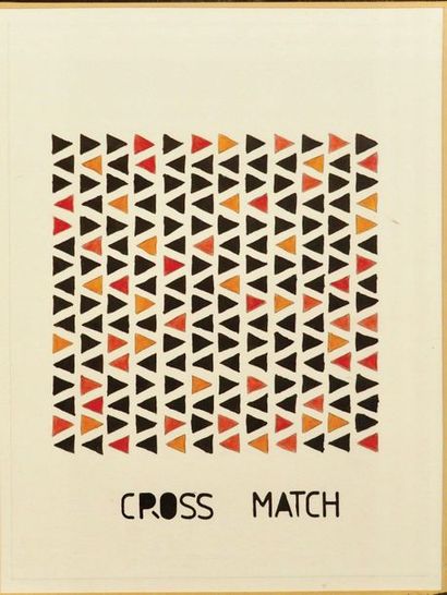 Diane Swicska Cross match. Peinture sur papier. H_32 cm L_24 cm 