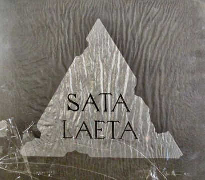 Burattoni Gianni Sata Laeta, 1991, Sérigraphie sur papier noir et argent. H_32 cm...