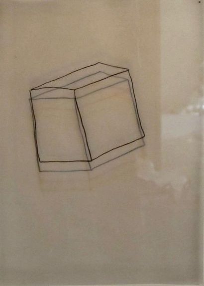 CHLOÉ DUGIT-GROS Ensemble de deux dessins sur papiers calques superposés. H_29,7...