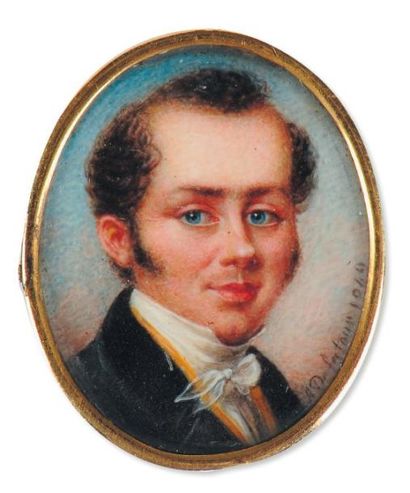 ALEXANDRE DELATOUR (BRUXELLES 1780-BRUXELLES 1858) Portrait de David Chrétien Kuhne...