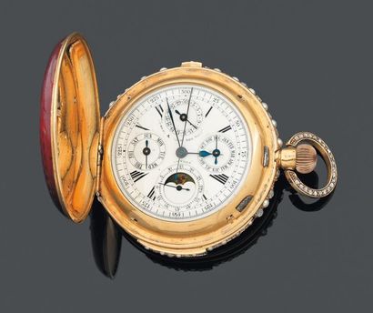 HOBSON, Londres. Années 1890-1900 Importante et rare grosse montre de poche savonnette...
