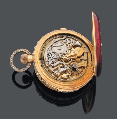 HOBSON, Londres. Années 1890-1900 Importante et rare grosse montre de poche savonnette...