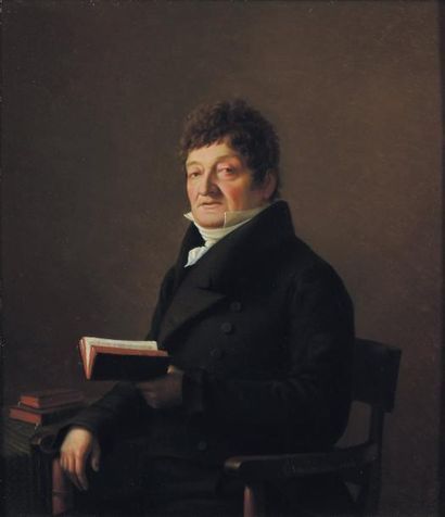 HENRI VOORDECKER (BRUXELLES 1779-1861) Portrait d'un conventionne Huile sur panneau....
