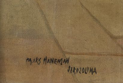 MAKS HANEMAN (1882-1941) 
« Juifs priant devant le mur des lamentations »



Huile...