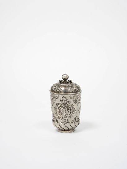 null An important silver Kiddush cup and cover
Lemberg region, circa 1770
This highly...