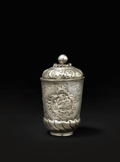 null An important silver Kiddush cup and cover
Lemberg region, circa 1770
This highly...
