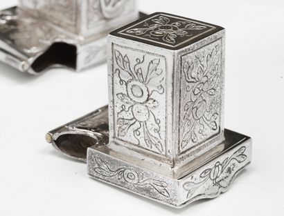 null A very rare and historically important pair of silver Tefillin cases
Germany,...