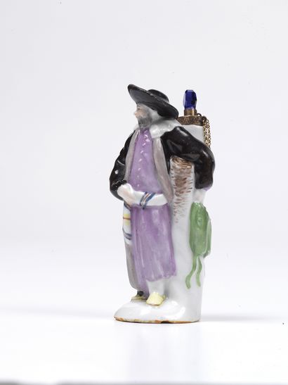 null A very rare polychrome porcelain figure Kloster-Veilsdorf, Germany, 1766.
This...