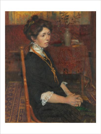 GEORGES LEMMEN (1865-1916) Portrait Maman
Oil on card stock.
Carries a label from...