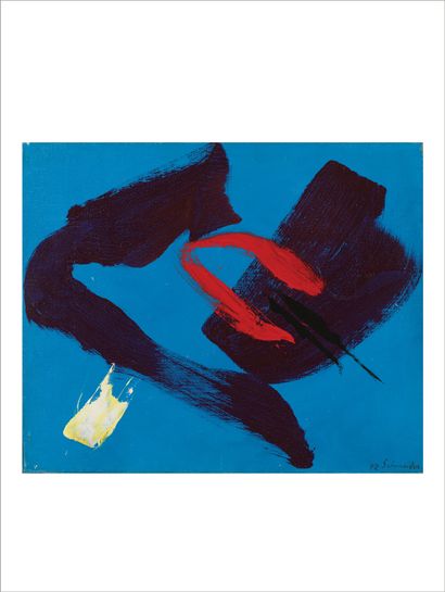 Gérard Ernest SCHNEIDER (1896-1986) 46 J, 1972 Acrylique sur toile. Signée et datée...