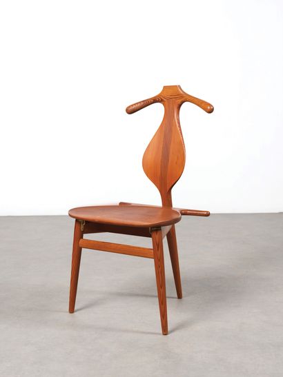 Hans WEGNER (1914-2007) Valet chair model "JH540"
Teak, Oregon pine, leather and...